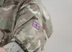 British flag on army uniform 