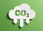 CO2 text on green background 