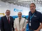 Economy Secretary Rebecca Evans at Boccard UK Ltd's new facility