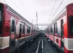 Red trains 