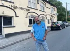 Martin Roberts outside the Hendrewen Hotel