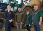 Climate Change and Rural Affairs Secretary Huw Irranca-Davies at Sealands Farm 