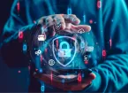 Cyber security - digital padlock 