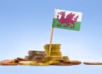 coins and Welsh flag 