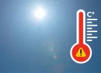 Weather warning - red thermometer 