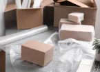 cardboard and plastic packaging