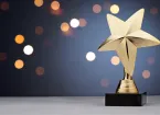 Award - Gold star trophy