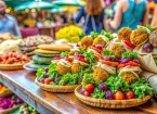 Vegan streetfood stall 