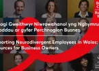 Image with text - supporting Neurodivergent employees in Wales 