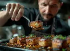 Chef preparing a meal 