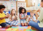 children playing the recorder 