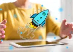 digital rocket to depict business start up - accelerator 