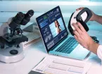 doctor with Virtual reality equipment in the laboratory