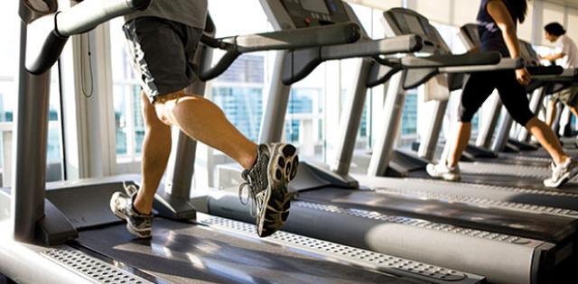 image of people running on treadmills
