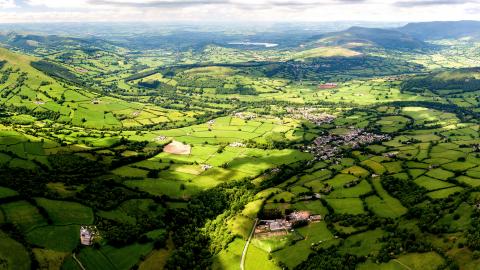 A landscape in Wales.