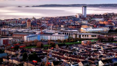 A photo of Swansea.