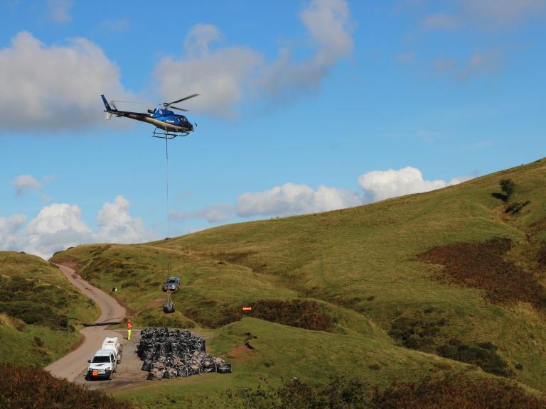 Airlifts of peatland restoration 