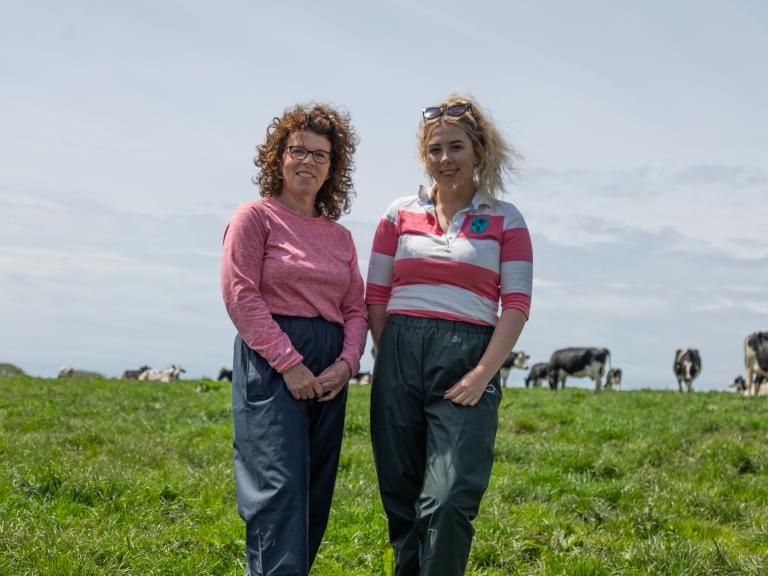 Emma Roberts and daughter Mari are an important part of Team Roberts at Brynaerona 360 acre dairy farm in Pembrokeshire where minor changes are reaping bigrewards
