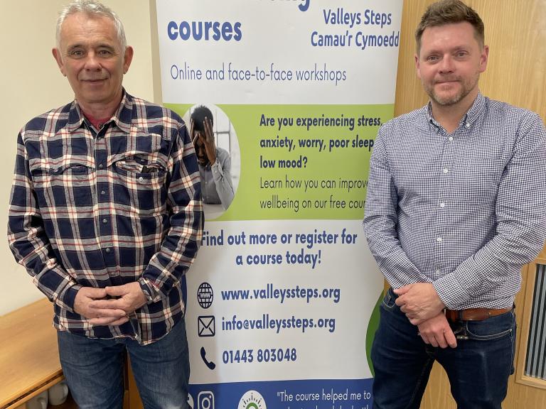 Harri Evans from Merthyr Borough County Council and Richard Bundy, CEO of Valley Steps (L_R)