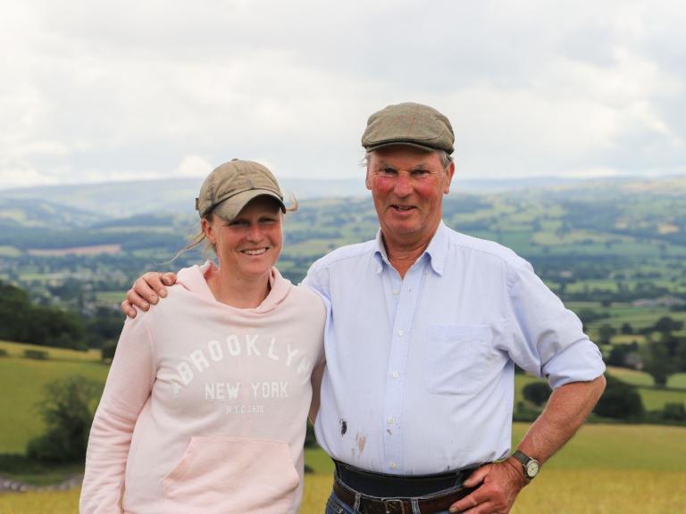 Sarah Hammond and Robert Williams- part of the Farming Connect Our Farms Network