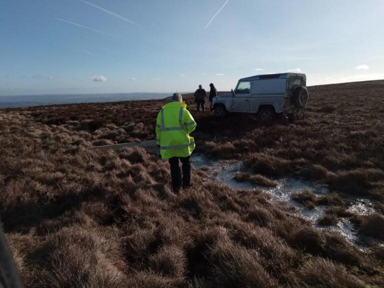 South East Wales Resilient Uplands heath management with Land Rover