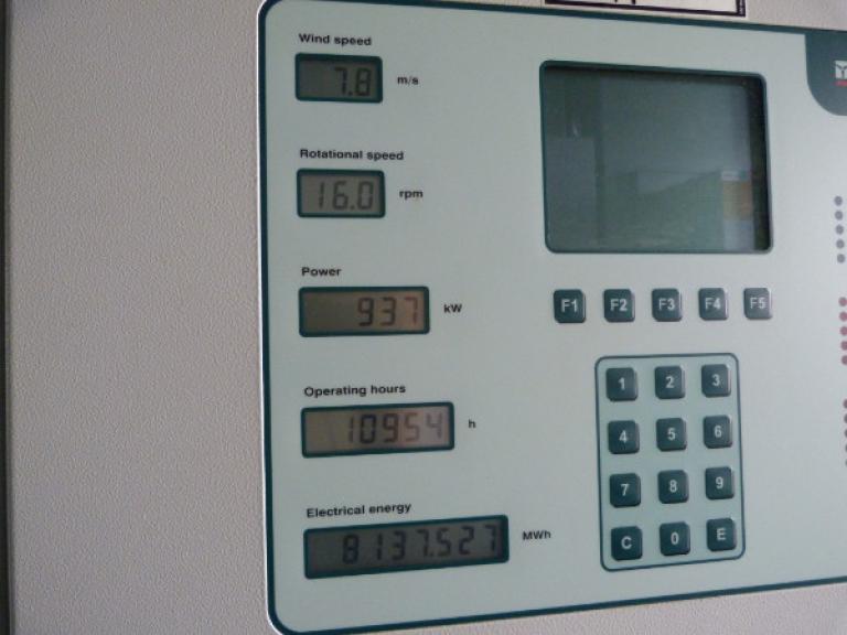 image of a power metre showing readings
