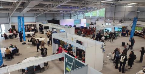 birds eye view of exhibition area at celebrating rural event